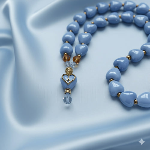 Glacier Hearts Tasbih & Pouch